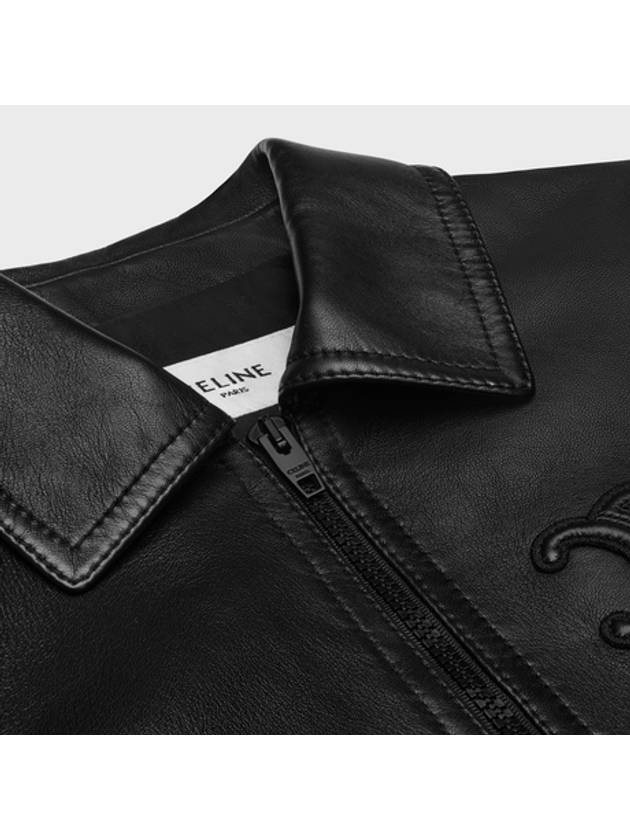 Triomphe Soft Lambskin Blouson Jacket Black - CELINE - BALAAN 4