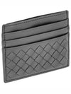 Intrecciato Weaving Card Wallet Grey - BOTTEGA VENETA - BALAAN 2