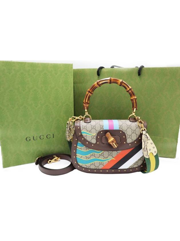 Women s Cross Bag Gucci 679632 MITTELGROBE Bamboo 1947 Medium Top Handle - GUCCI - BALAAN 2