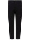 Lens Wappen Zipper Cargo Track Pants Black - CP COMPANY - BALAAN 3