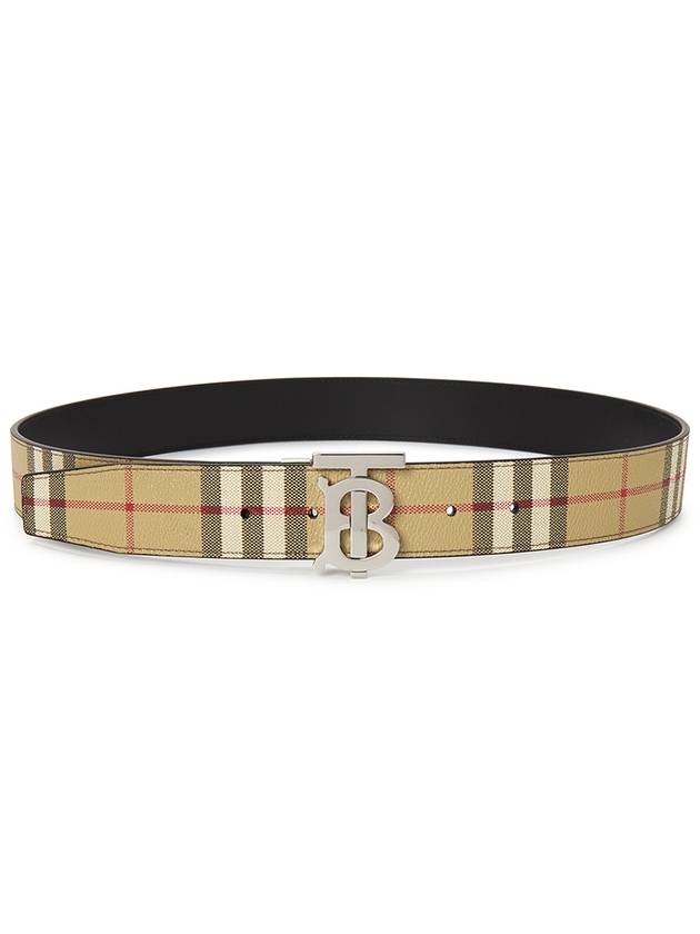 Monogram Motif Vintage Check Reversible Belt Archive Beige - BURBERRY - BALAAN 4