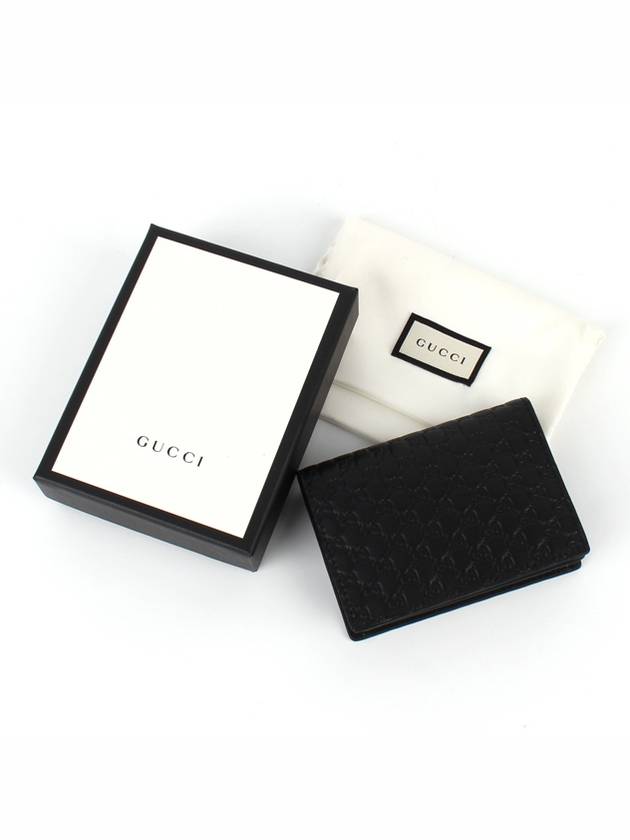 Microssima Bifold Card Wallet Black - GUCCI - BALAAN 5