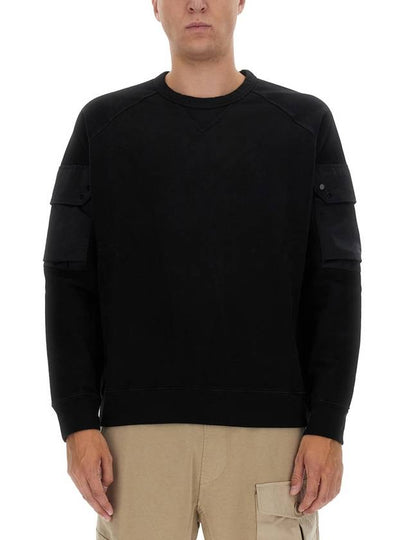 Multi-pocket Snap Crew Neck Sweatshirt Black - TEN C - BALAAN 2