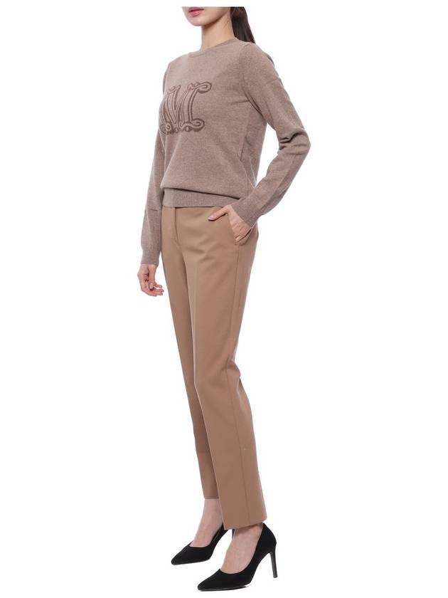 Pegno Straight Pants Beige - MAX MARA - BALAAN 5