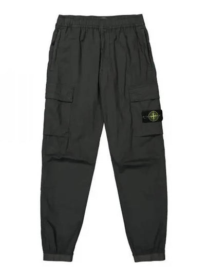 Stretch Cotton Tela Paracadute Cargo Straight Pants Dark Grey - STONE ISLAND - BALAAN 2