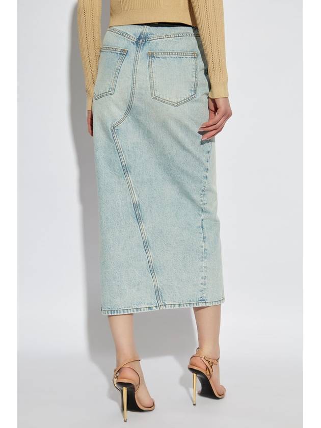 Balmain Denim Skirt, Women's, Light Blue - BALMAIN - BALAAN 4