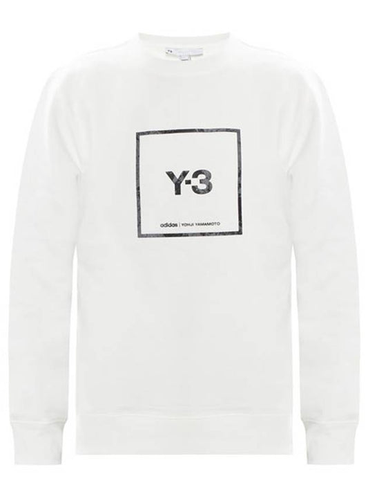 Reflative Square Logo Crew Neck Sweatshirt White - Y-3 - BALAAN 2