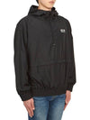 Men's Back Logo Hooded Windbreaker Black - GOLDEN GOOSE - BALAAN 4