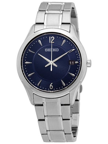 Seiko Essentials Quartz Blue Dial Stainless Steel Men's Watch SUR419 - SEIKO - BALAAN 1