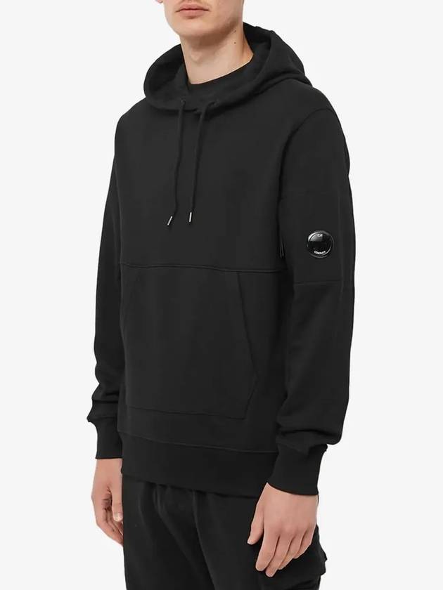 Lens Wappen Pocket Hoodie Black - CP COMPANY - BALAAN 3