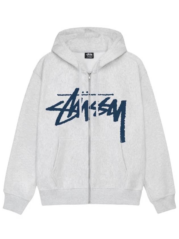 Stock Hooded Zip Up 2024 Ash Men s - STUSSY - BALAAN 1