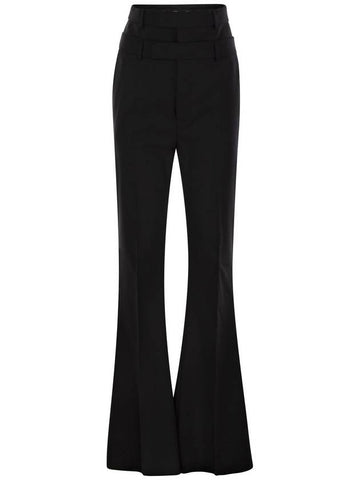 LINCE - Flare trousers with customised double belt - MAX MARA SPORTMAX - BALAAN 1