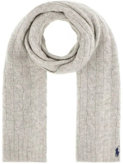 Muffler Scarf 455956296 004 SOFT GRAY - POLO RALPH LAUREN - BALAAN 2