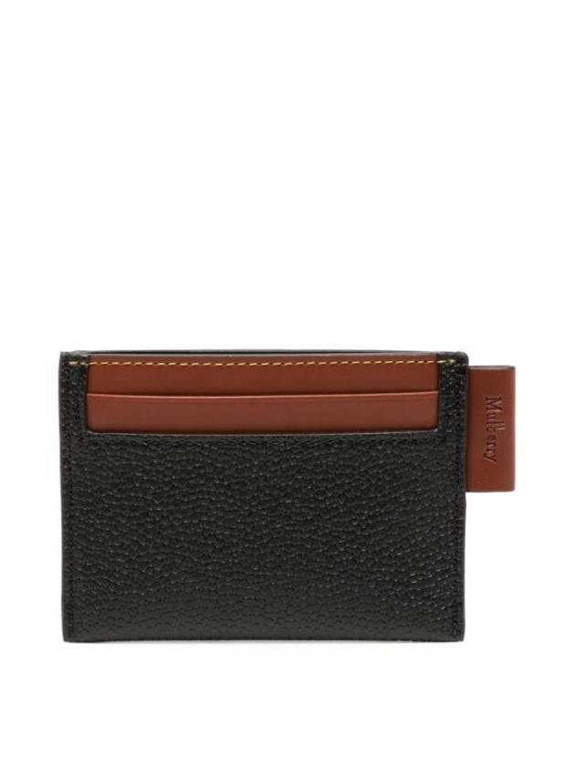 Heritage Logo Tag Leather Card Wallet Black - MULBERRY - BALAAN 1