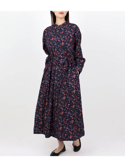 Floral printed flannel banded collar dress - ENGINEERED GARMENTS - BALAAN 2