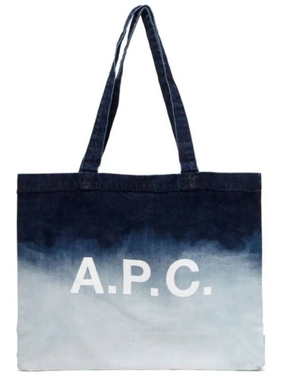 Logo Bleach Washing Denim Tote Bag Blue - A.P.C. - BALAAN 2