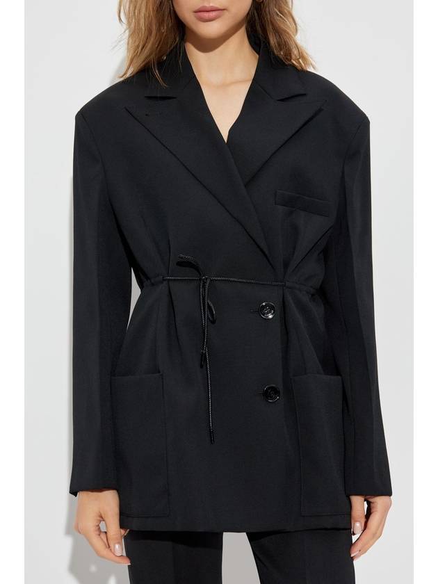 Lanvin Blazer With Drawstrings At The Waist, Women's, Black - LANVIN - BALAAN 3