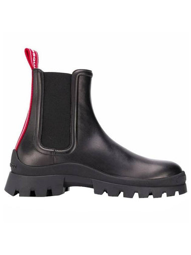 Tank Tape Logo Strap Rubber Sole Ankle Chelsea Boots Black - DSQUARED2 - BALAAN 1