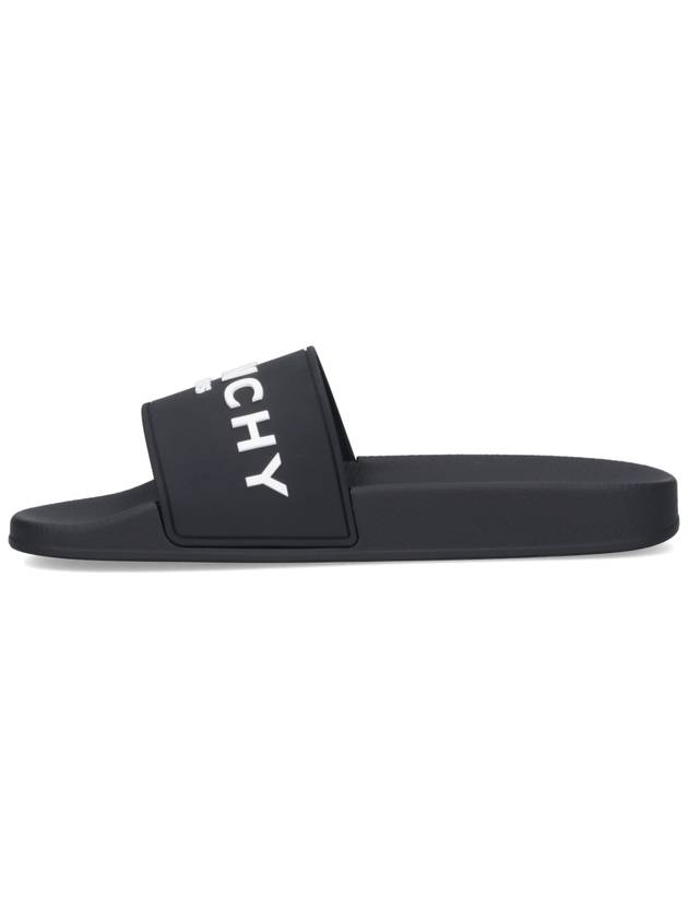 Logo Rubber Slide Slippers Black - GIVENCHY - BALAAN 4