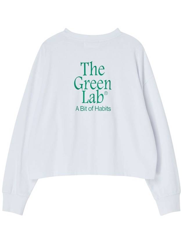 Essential Crop Long Sleeve T-Shirt White - THE GREEN LAB - BALAAN 6