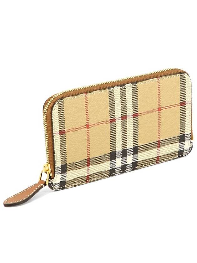 Check Zipper Long Wallet Beige - BURBERRY - BALAAN 3