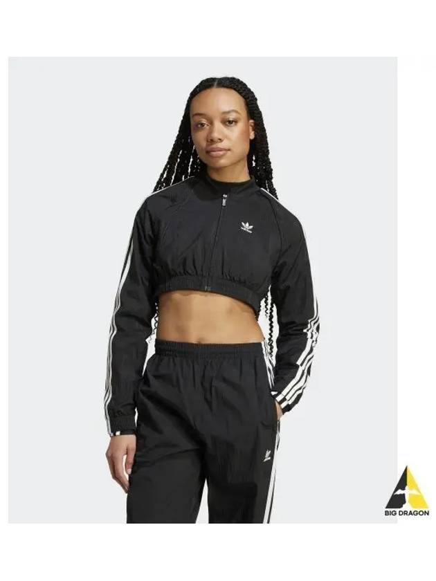 Slim Crop Woven Track Jacket Black - ADIDAS - BALAAN 2