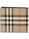 Check Pattern Half Halfwallet Beige - BURBERRY - BALAAN 4