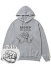 Punchline Gray Overfit Hoodie Gray - MONSTER REPUBLIC - BALAAN 3