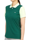 Women's Antonia Short Sleeve Polo Shirt Rain Forest - J.LINDEBERG - BALAAN 3