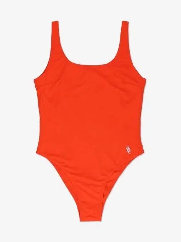 Carla SRC Logo Print One Piece Swimsuit Orange - SPORTY & RICH - BALAAN 2