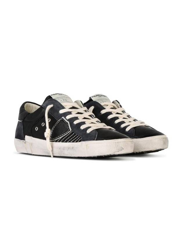 Philippe Model 'Prsx' Black Leather Sneakers - PHILIPPE MODEL - BALAAN 2