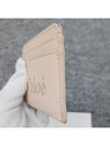 Sense Embroidered Logo Calfskin Card Wallet Light Beige - CHLOE - BALAAN 7