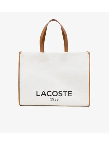 Women s Heritage Canvas Tote Bag Natural Tan - LACOSTE - BALAAN 1