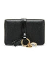 Alphabet Leather Flap Card Wallet Black - CHLOE - BALAAN 5