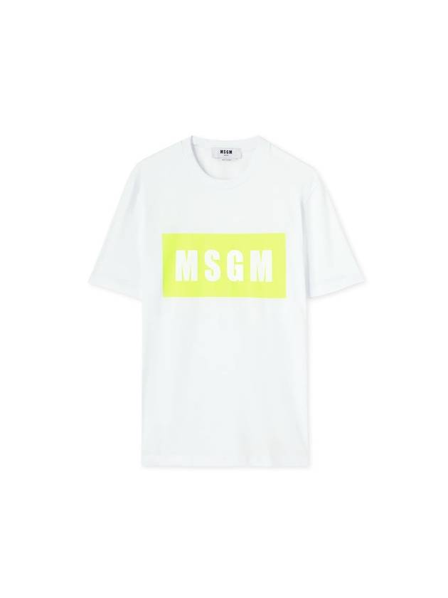 Box logo short sleeve t-shirt 3640MM520F 247002 01 - MSGM - BALAAN 1