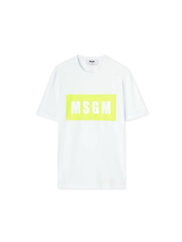 Box logo short sleeve t-shirt 3640MM520F 247002 01 - MSGM - BALAAN 1