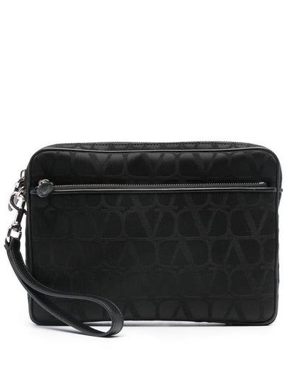 Toilet Econograph Clutch Bag Black - VALENTINO - BALAAN 2