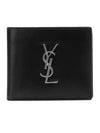 East/West Wallet In Smooth Leather Black - SAINT LAURENT - BALAAN 3