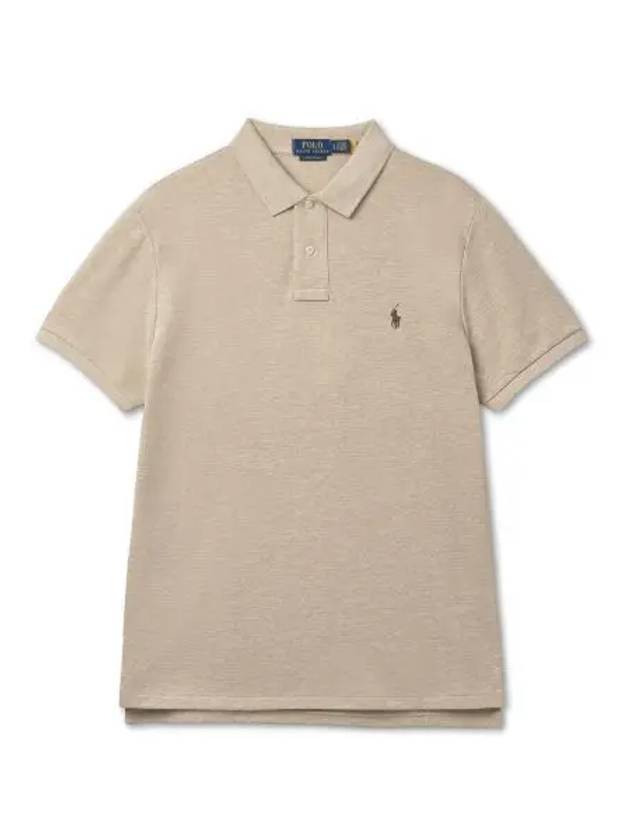 Custom Slim Fit Mesh Polo Shirt Expedition Dune Header C - POLO RALPH LAUREN - BALAAN 2