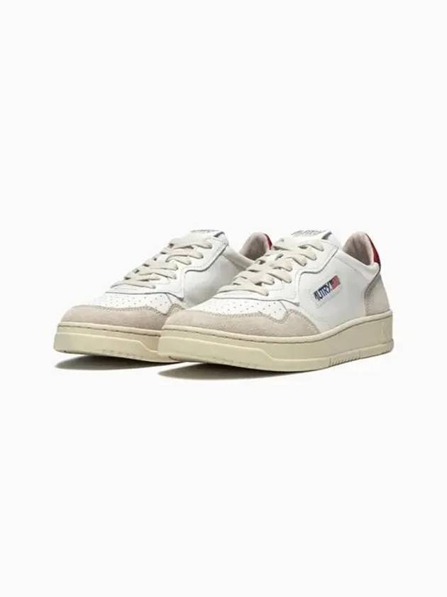 Medalist Leather Low-Top Sneakers Red White - AUTRY - BALAAN 3