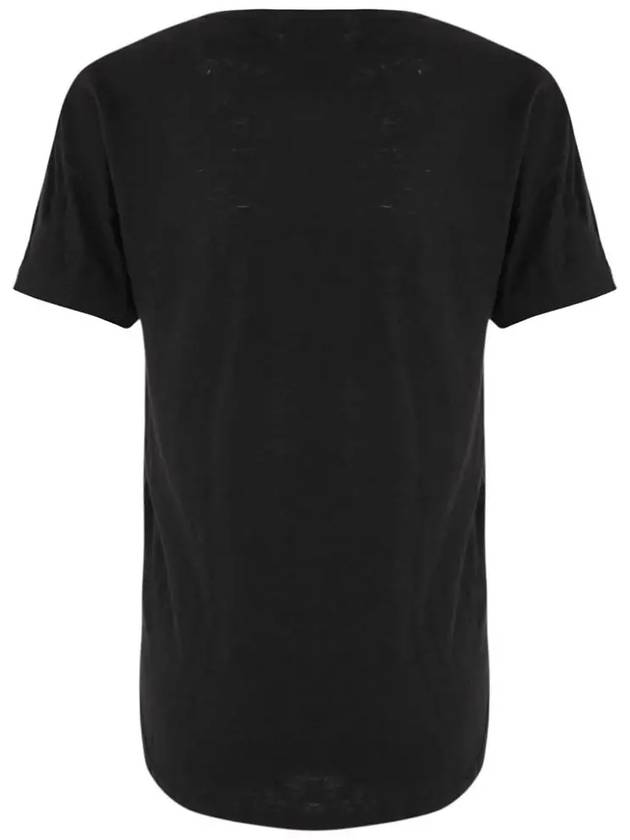 ZEWEL logo linen t shirt TS0001FB A1N09E 01BK - ISABEL MARANT - BALAAN 3