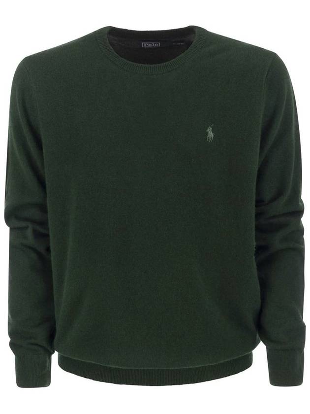 Men's Pony Embroidery Wool Knit Top Green - POLO RALPH LAUREN - BALAAN 2