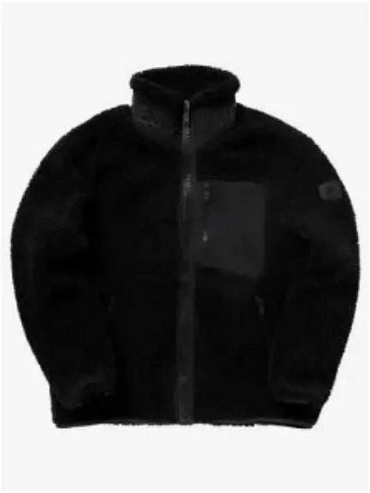 Men's Sagrek Shearling Fleece Zip-Up Jacket Black - MOOSE KNUCKLES - BALAAN 2