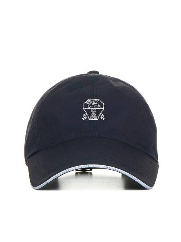 Embroidered Logo Curved Peak Ball Cap Navy - BRUNELLO CUCINELLI - BALAAN 2