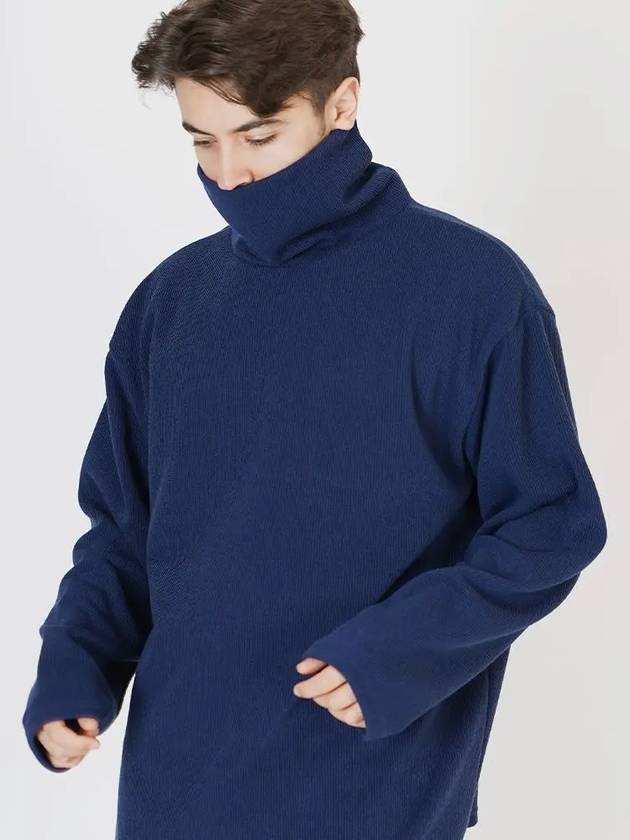 Wide Polar Neck Knit Blue - CHANCE'S NOI - BALAAN 4