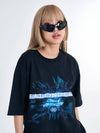 Salon de Key Unisex Blooming Neon X Large Fit Short Sleeve T-Shirt Black SDKIIISD240514HT002 - SALONDEKII SDLABEL - BALAAN 4