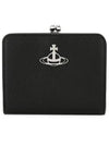 ORB Logo Half Wallet Black - VIVIENNE WESTWOOD - BALAAN 2