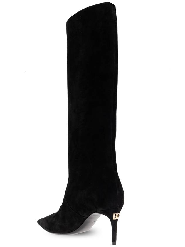 Dolce & Gabbana Suede Heeled Boots, Women's, Black - DOLCE&GABBANA - BALAAN 5