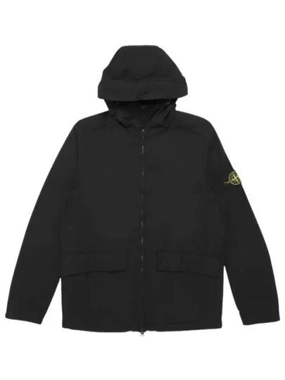 Batavia Garment Dyed Nylon Cotton Hooded Jacket Black - STONE ISLAND - BALAAN 2