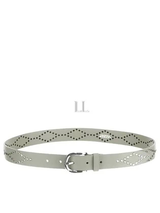 Liliana Studded Leather Belt Chalk Silver - ISABEL MARANT - BALAAN 2